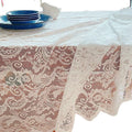 Ins Style Lace Tablecloth Elegant White Lace Tablecloth Romantic Soft Rectangular Table Cover for Kitchen, Living Room, Bedroom