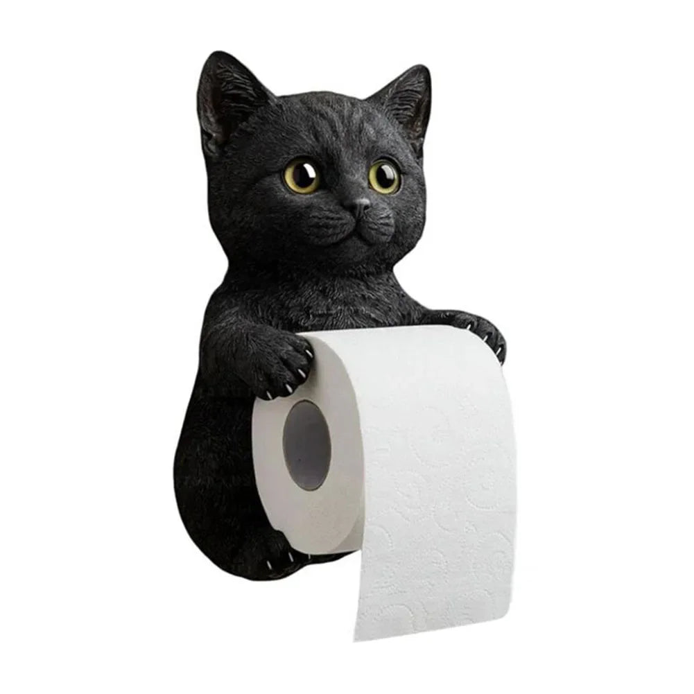 Cat Toilet Paper Holder Wall Mounted