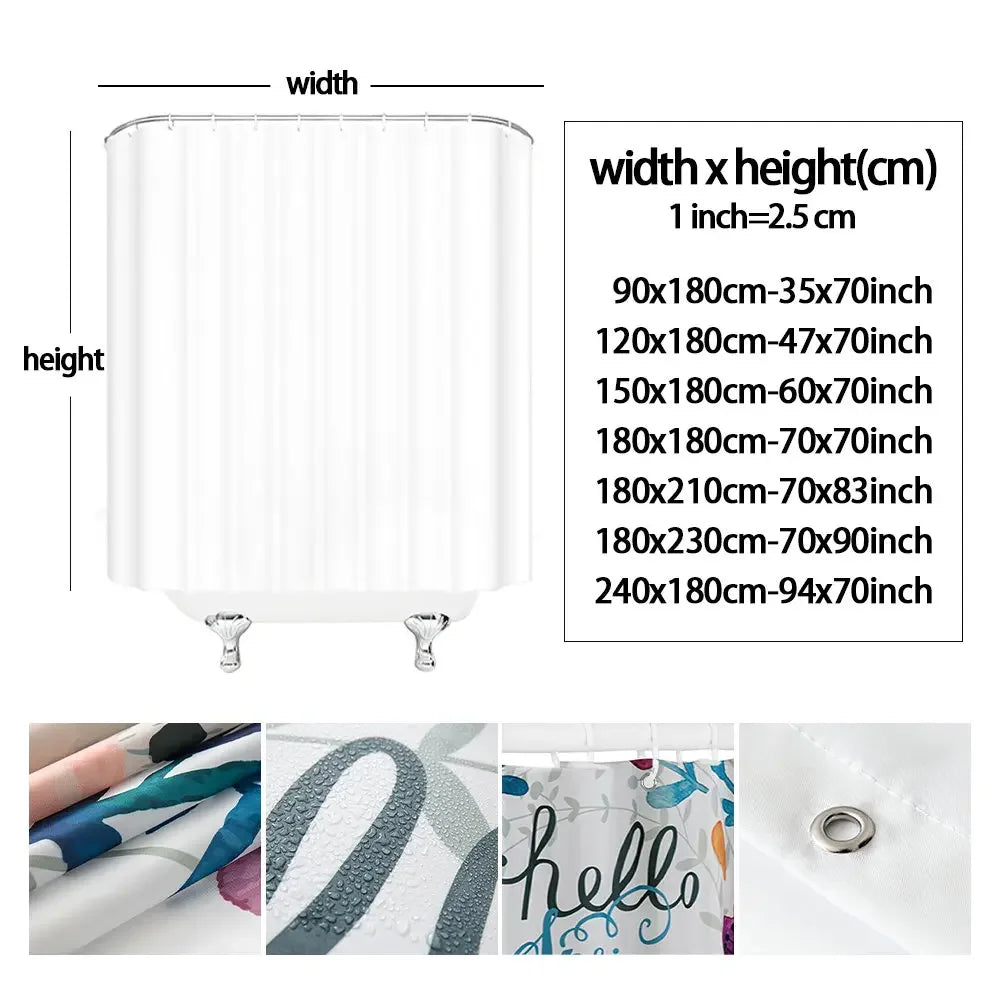 Winter Christmas Snowman Shower Curtains for Kids