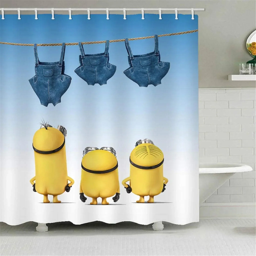 MINISO M-Minions Cartoon Colorful Shower Curtain 1pcs
