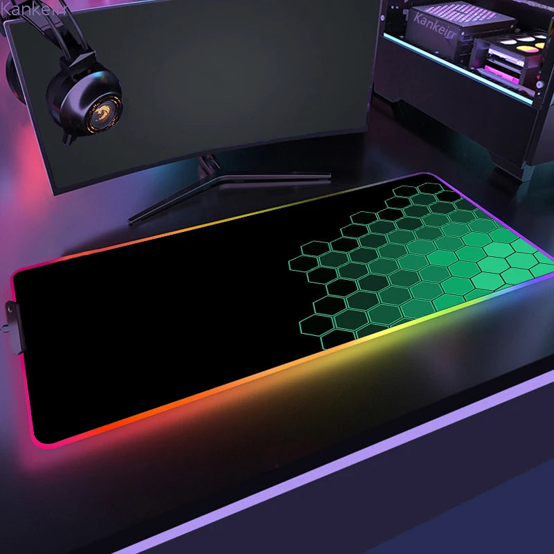 RGB Hexagonal Mouse Pad 900x350 LED