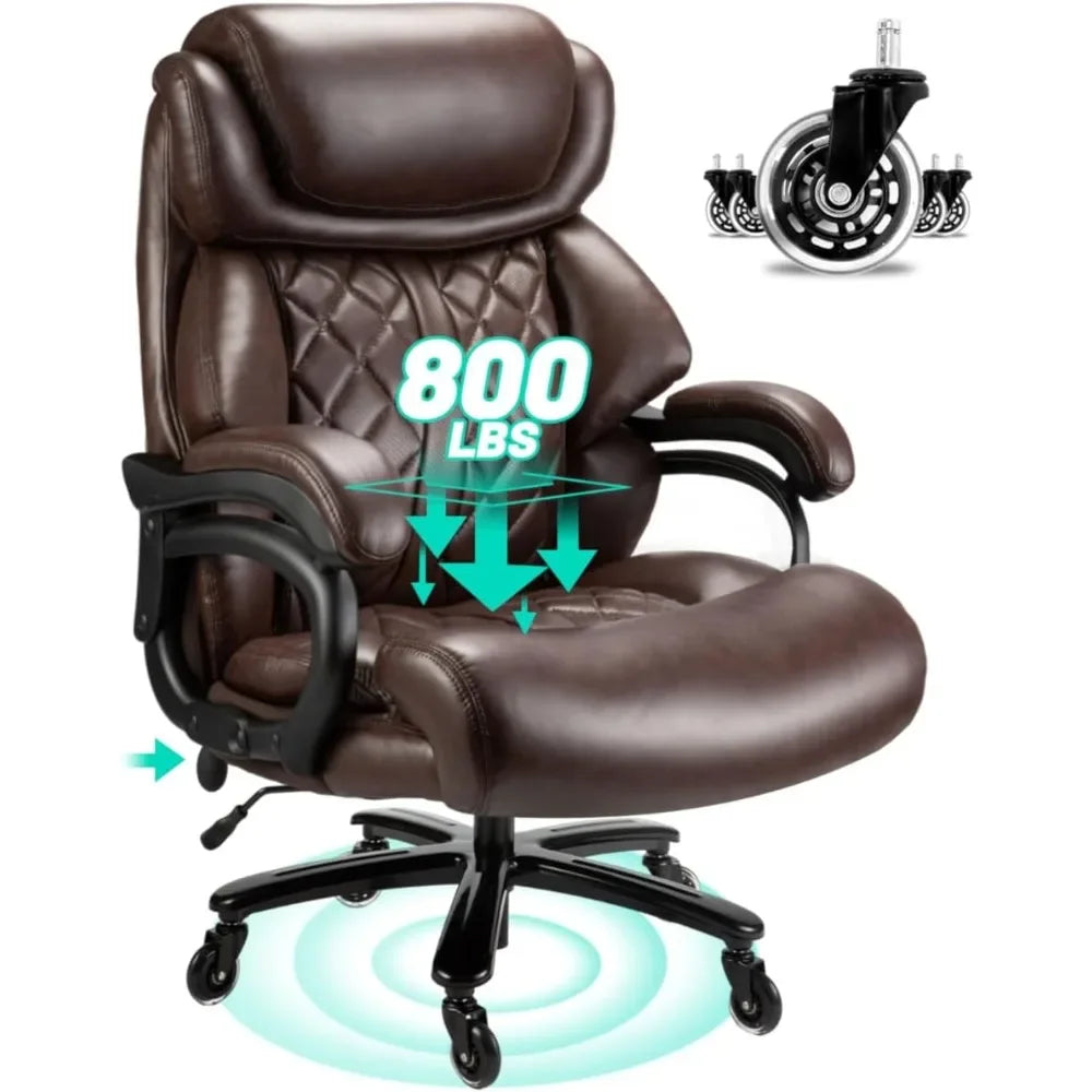 800lbs Capacity Big And Tall Office Chair with Wide Spring Seat