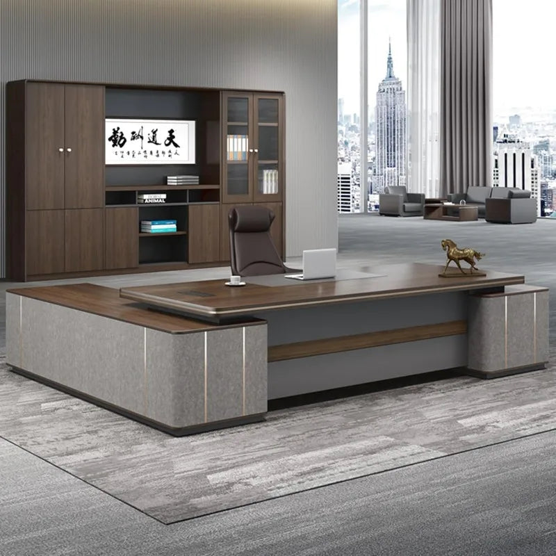 L Shaped Office Desk with Power Outlets & USB Ports,