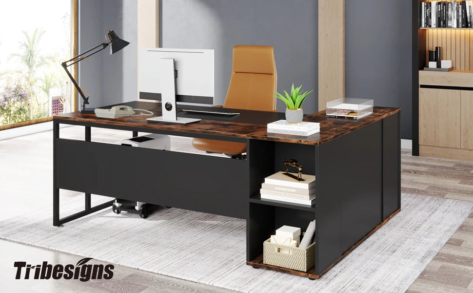 Tribesigns 71 inch Executive Desk, L Shaped Desk