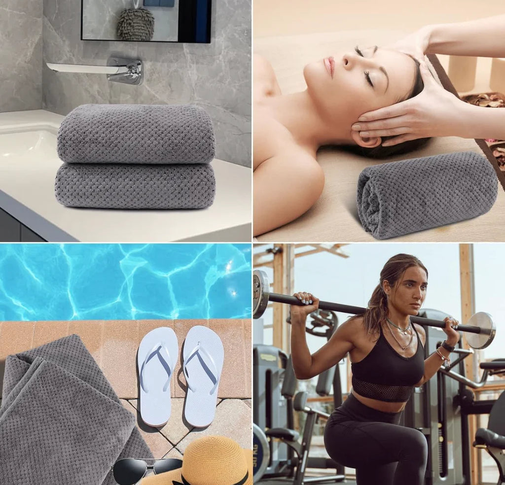 Bath Towel Set Pack of 2, (27 x 54 Inches) Microfiber Ultra Soft