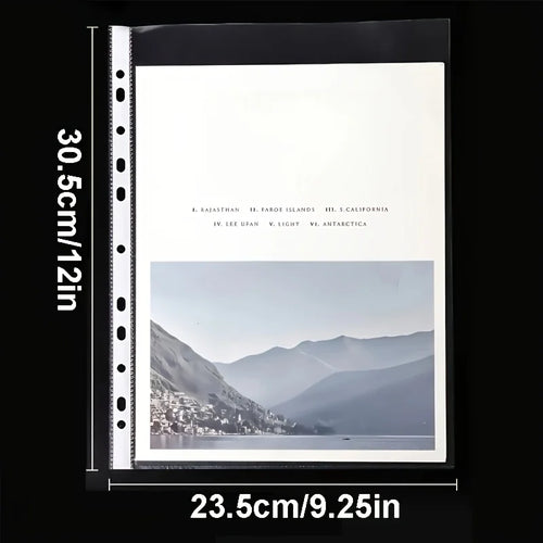 100 A4 folders, transparent plastic document bags,