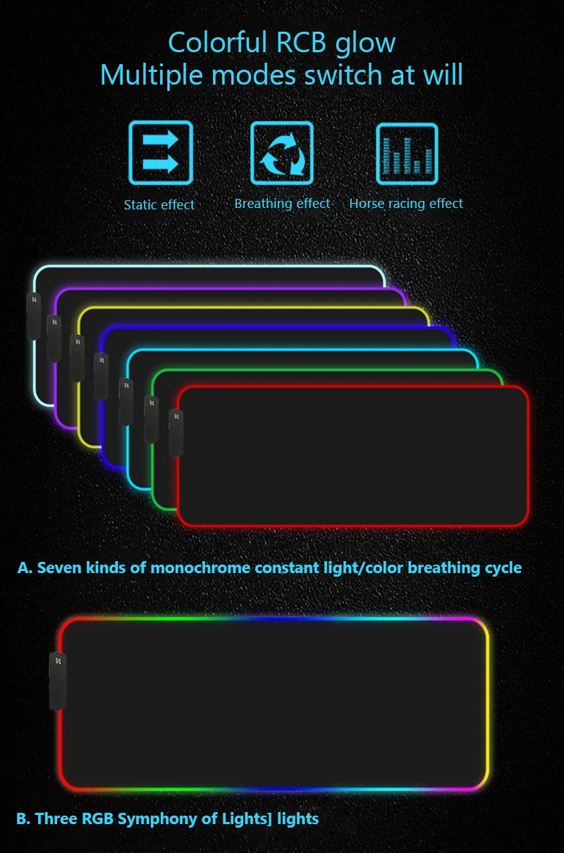 RGB Hexagonal Mouse Pad 900x350 LED