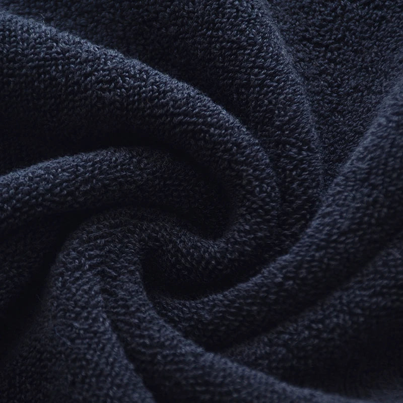 2pcs Black Bath Towels for Adults 100% Cotton