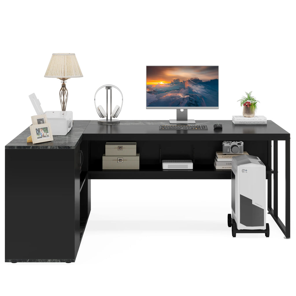 Tribesigns 71 inch Executive Desk, L Shaped Desk