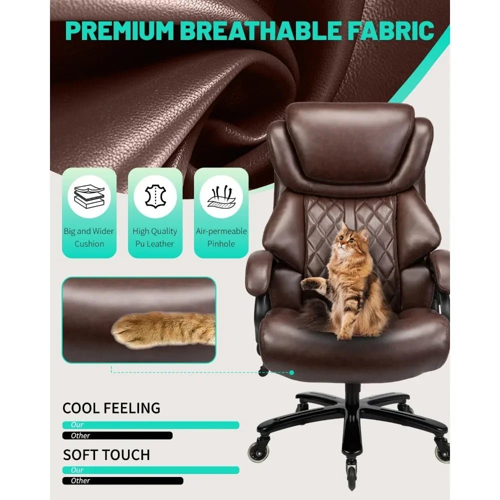 800lbs Capacity Big And Tall Office Chair with Wide Spring Seat