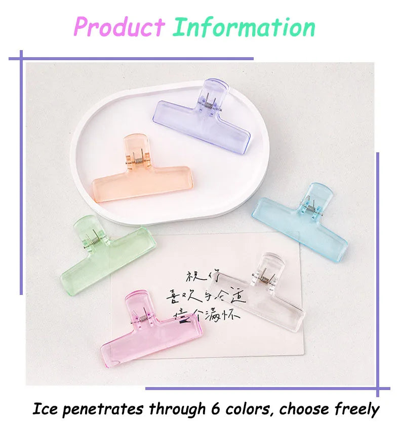 1Pc Creative Transparent Jelly Clip Storage