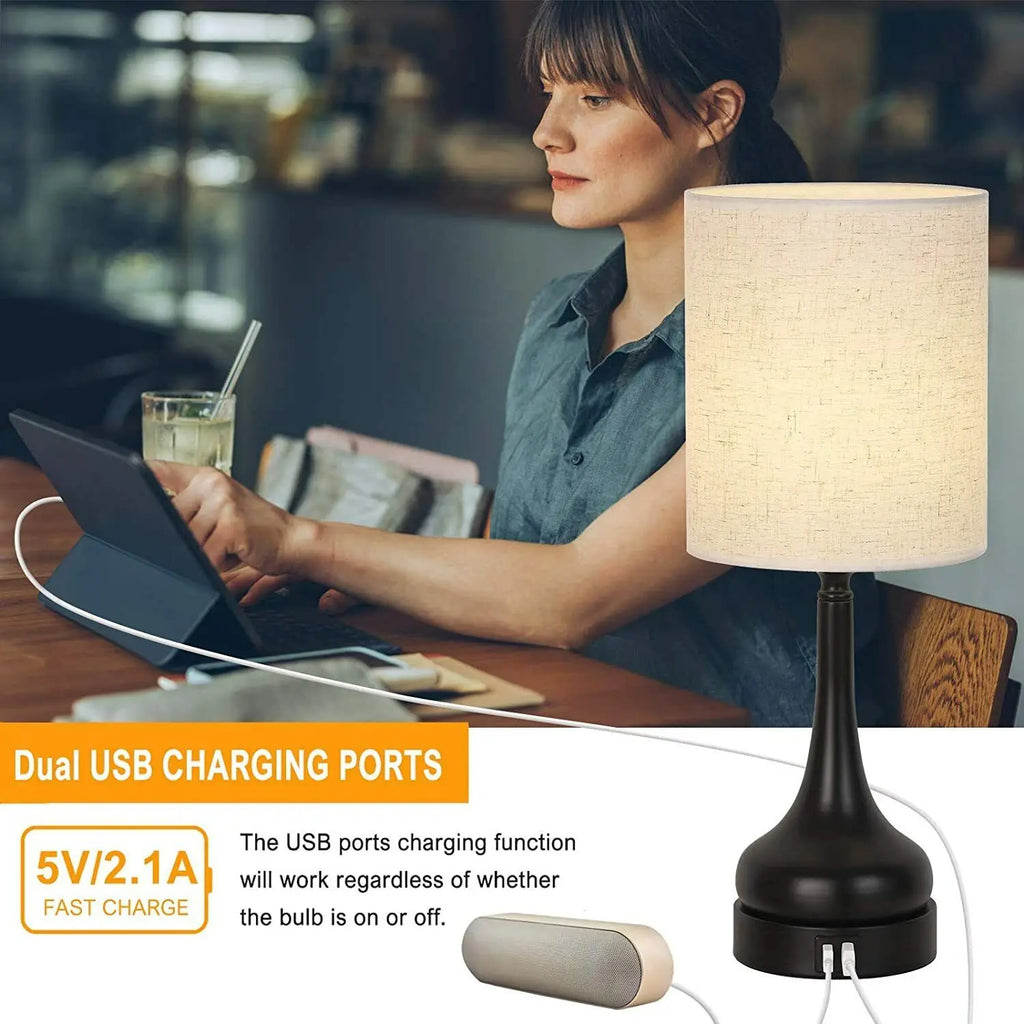 Table Lamp Set of 2 Table Lamps with Touch Control