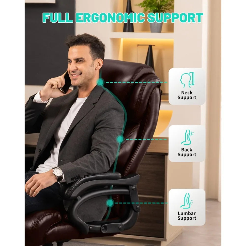 800lbs Capacity Big And Tall Office Chair with Wide Spring Seat