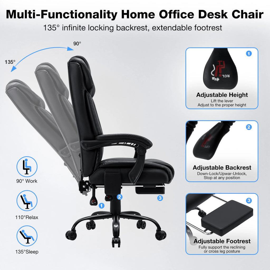 Ergonomic Six Point Massage Office Chair