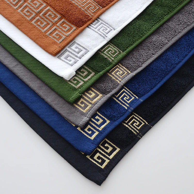 2pcs Black Bath Towels for Adults 100% Cotton