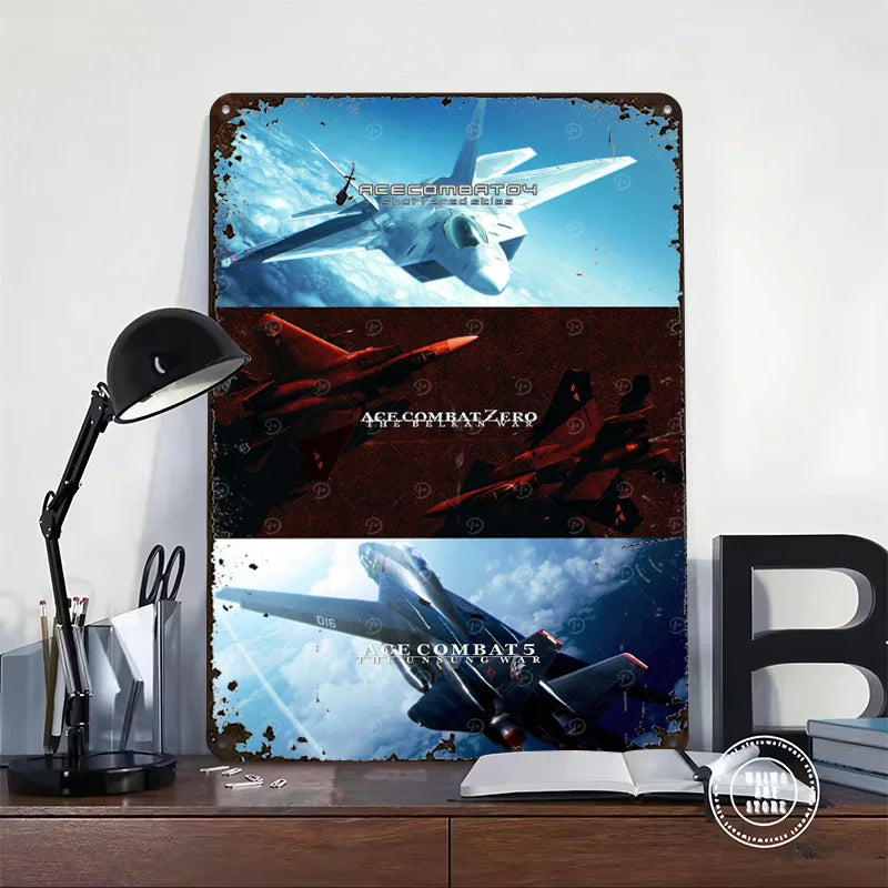 Ace Combat Metal Poster Tin Signs
