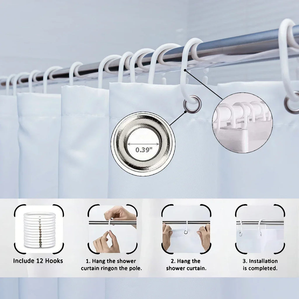 1pc Cute Dog Printed Waterproof Shower Curtain