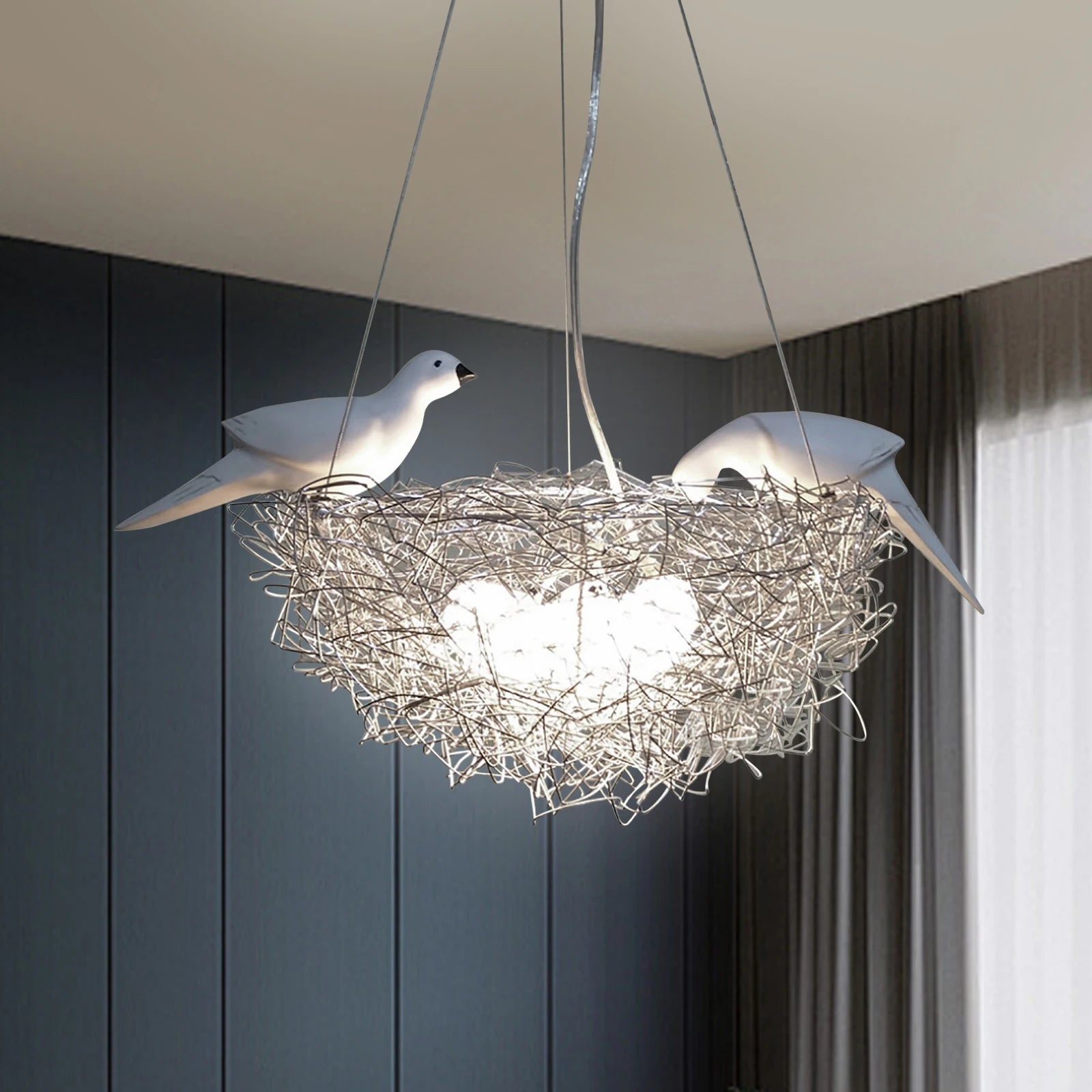 5 Light Woven Nest Chandelier