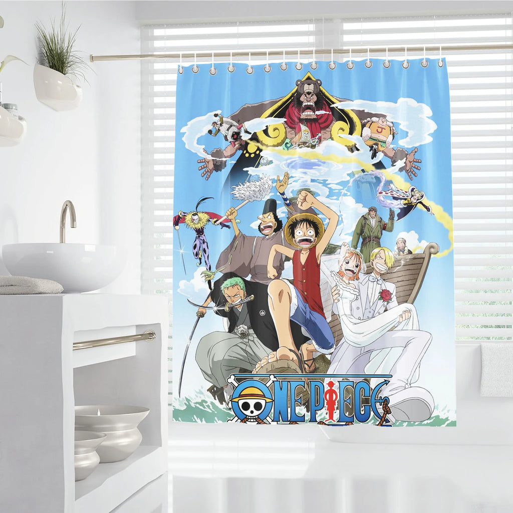 One Piece Anime Shower Curtain, Bathroom Accessories
