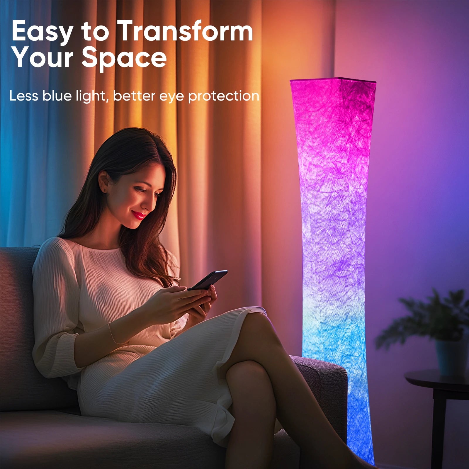 52" Simple Design Soft Light Floor Lamp