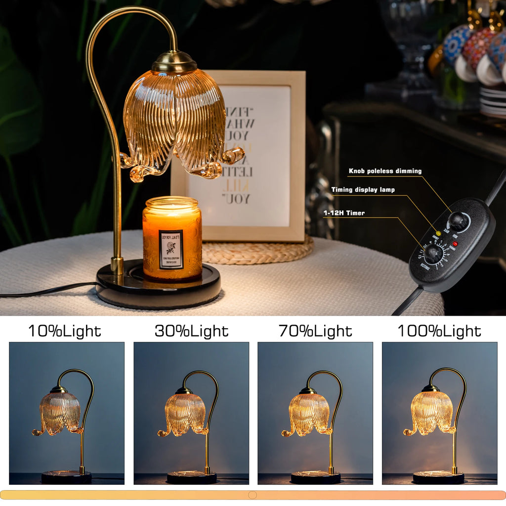Tulip Flower Warm Candle Lamp French Retro Table Lamp