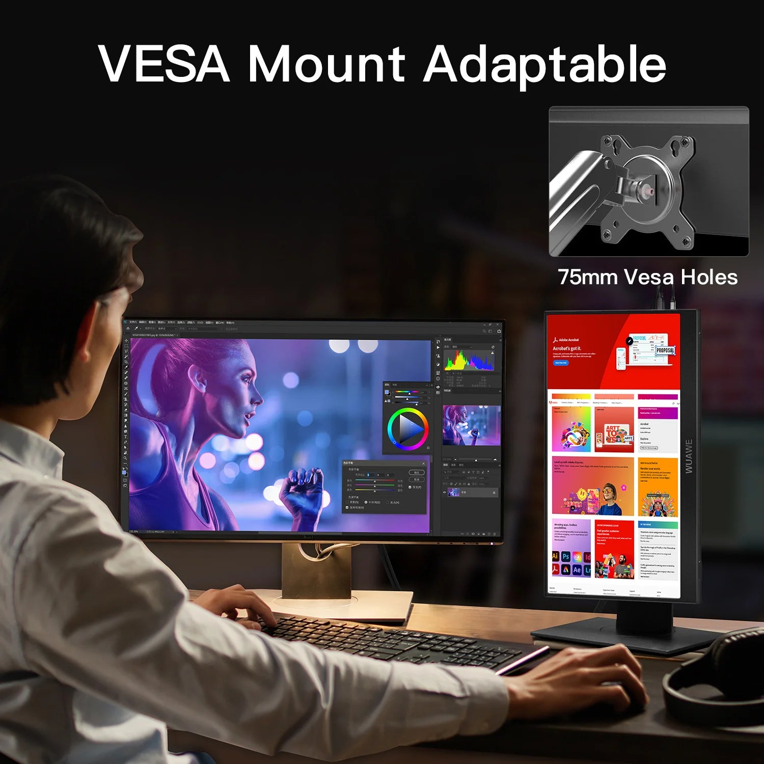 15.6 inch Portable Monitor for Laptop, 1080P 72 NTSC 100 sRGB USB C HDMI