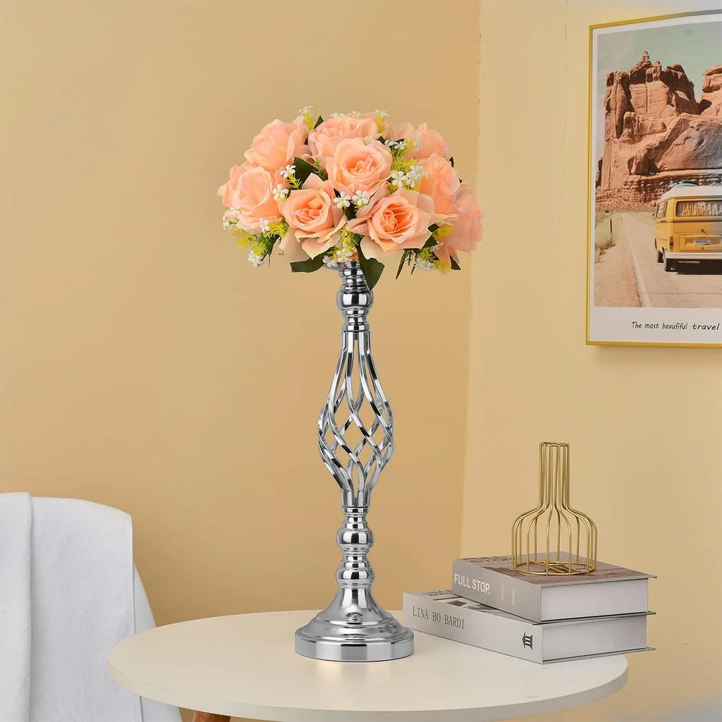 6pcs Silver Metal Flower Vases18.7Inches