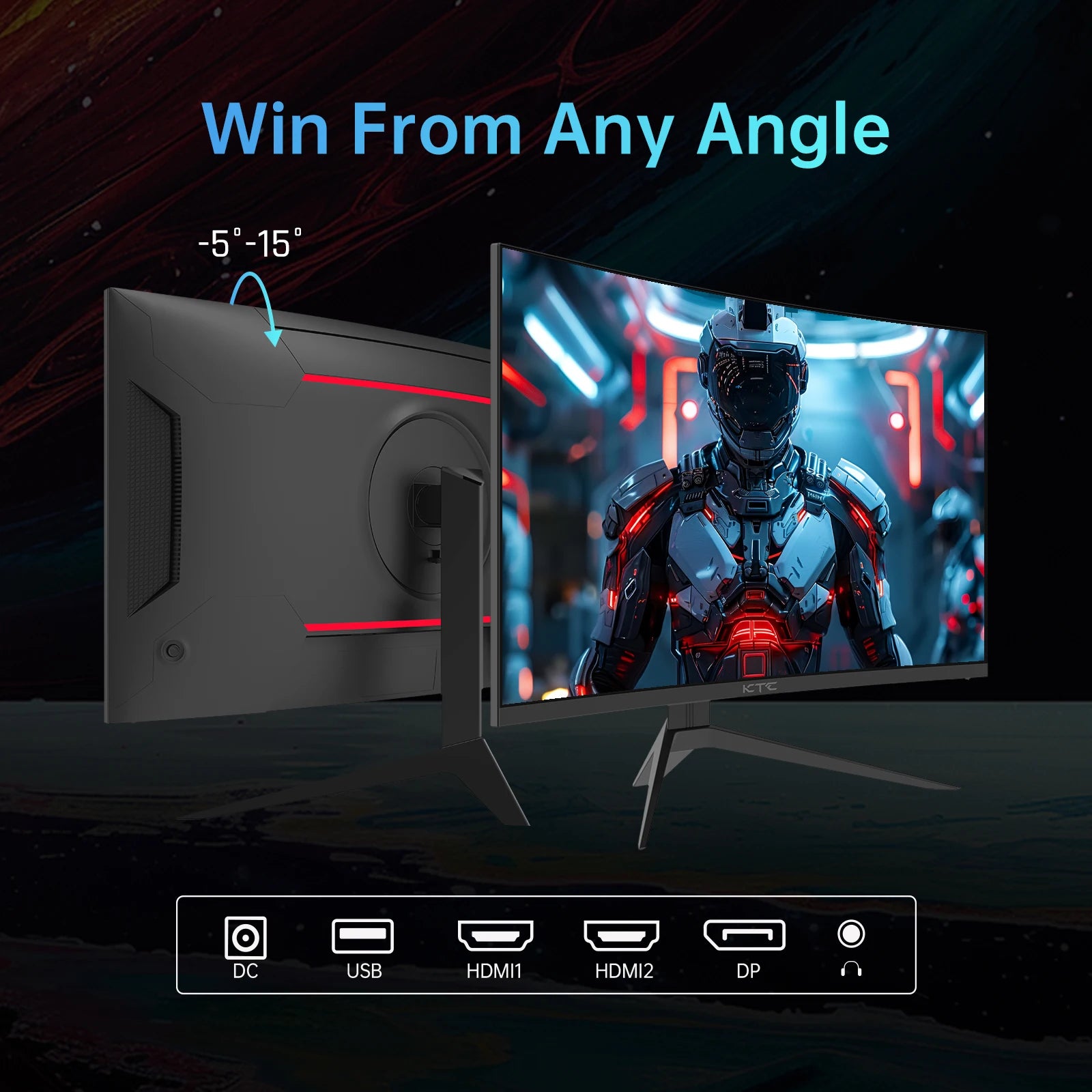 32 inch 240Hz Curved Gaming Monitor 1500R 1080P 125% sRGB 1ms