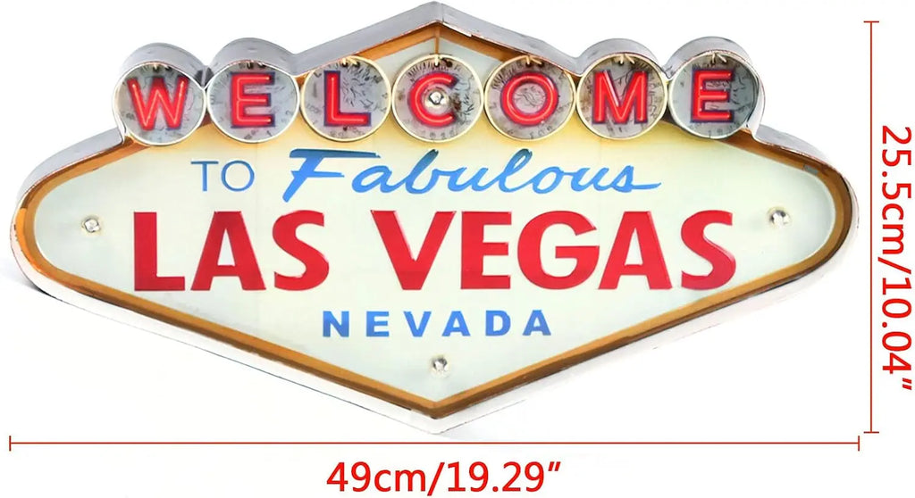 Welcome to Fabulous Las Vegas Nevada Retro Metal Neon Sign