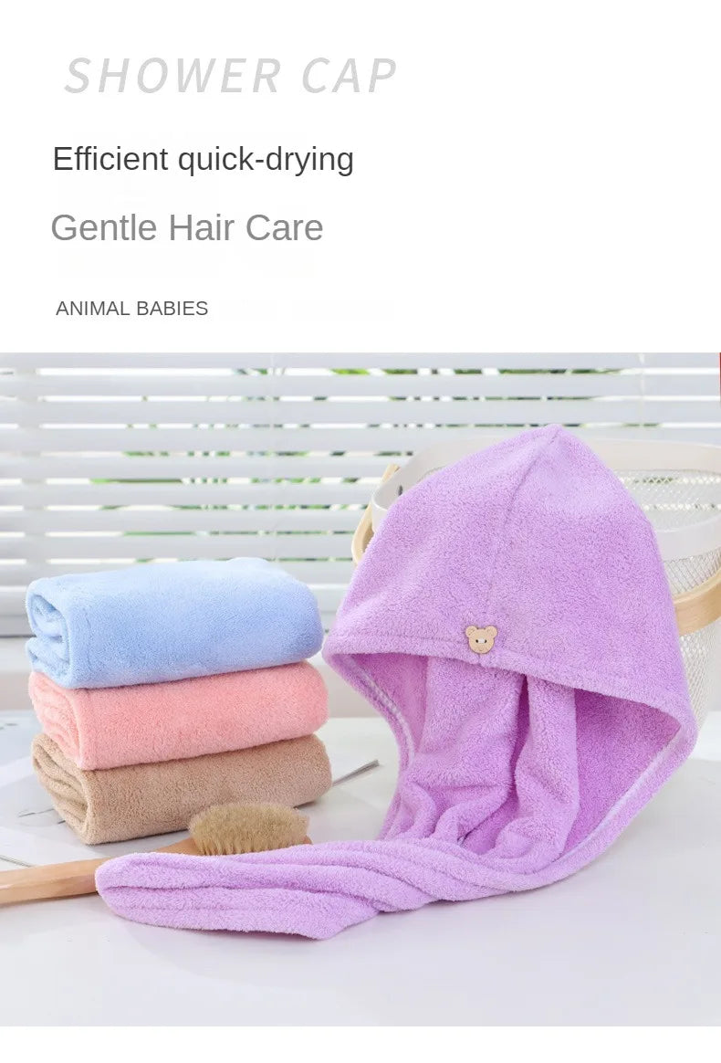 Dry Hair Cap Sports Towel Fiber Super Fine Adult Bath Towel