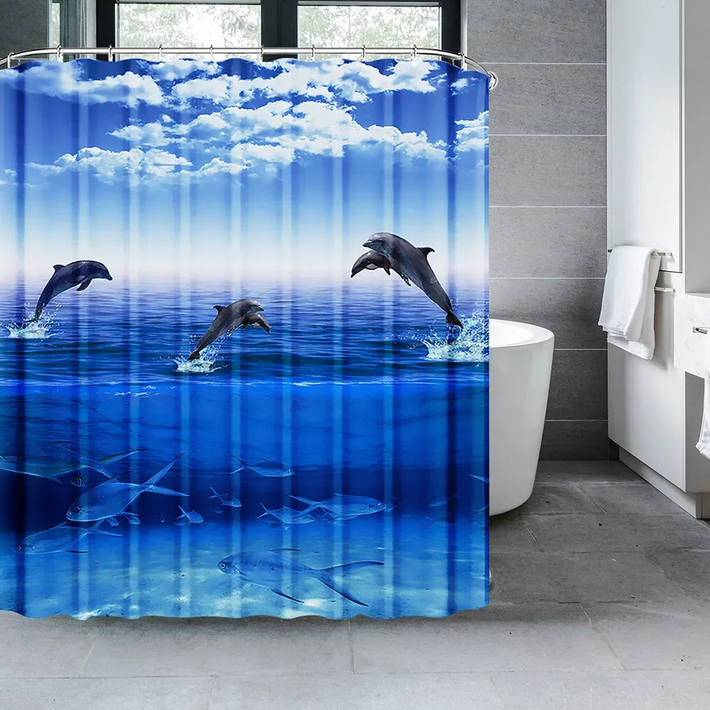 Ocean Underwater World Shower Curtains Set