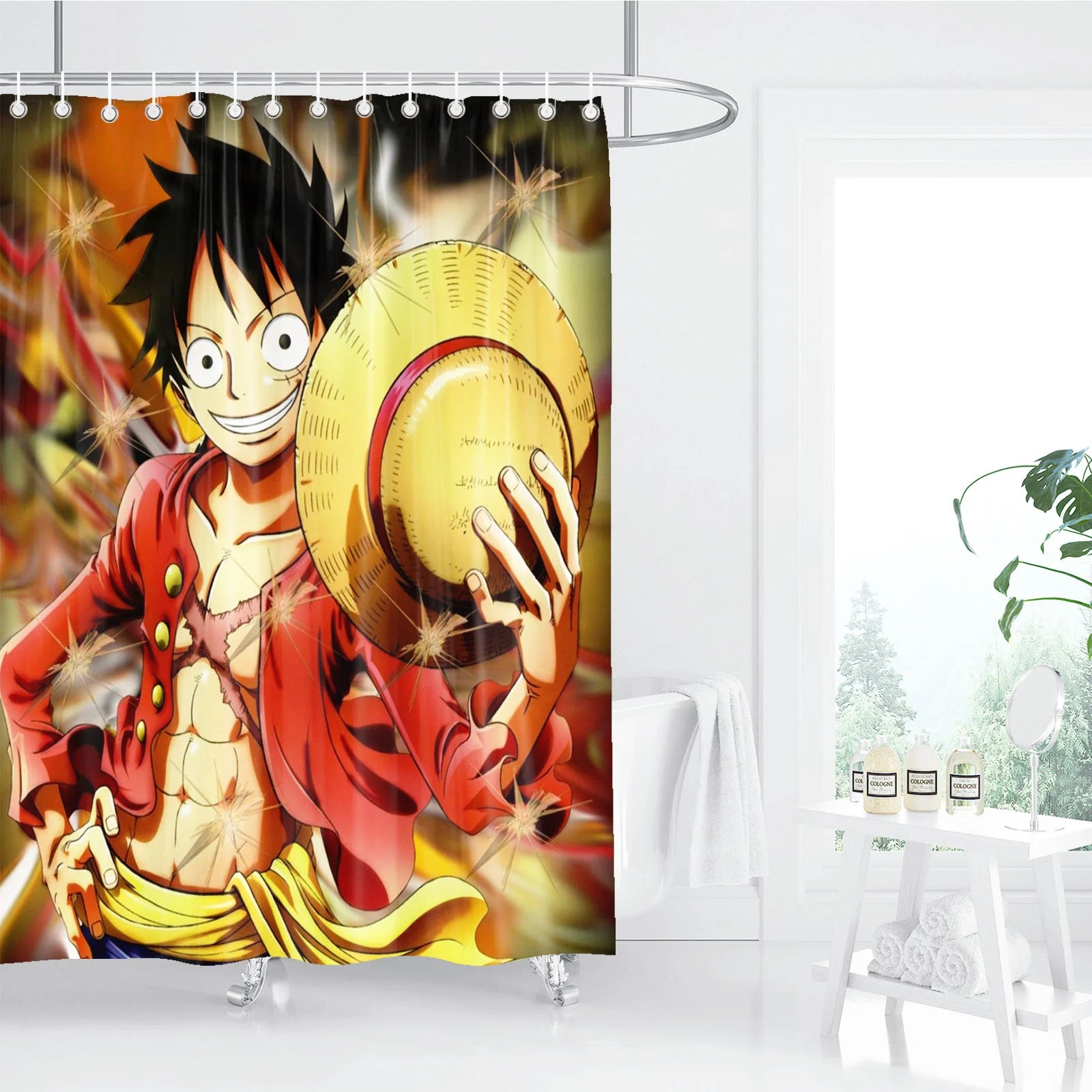One Piece Anime Shower Curtain, Bathroom Accessories