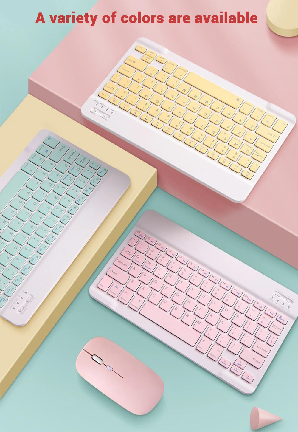Bluetooth Keyboard and Mouse For iPad Xiaomi Samsung