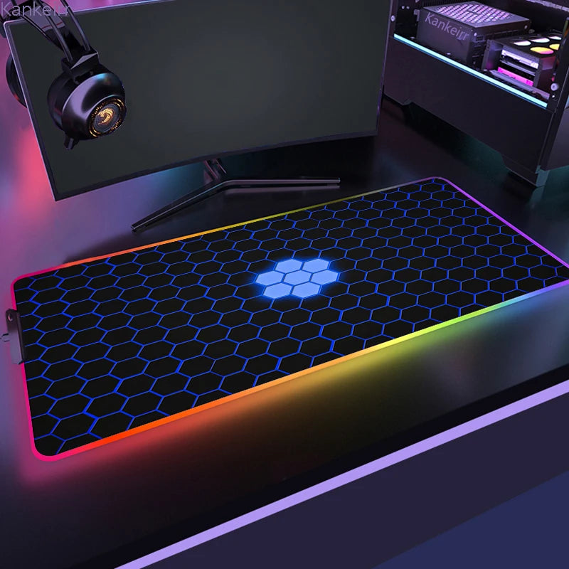 RGB Hexagonal Mouse Pad 900x350 LED