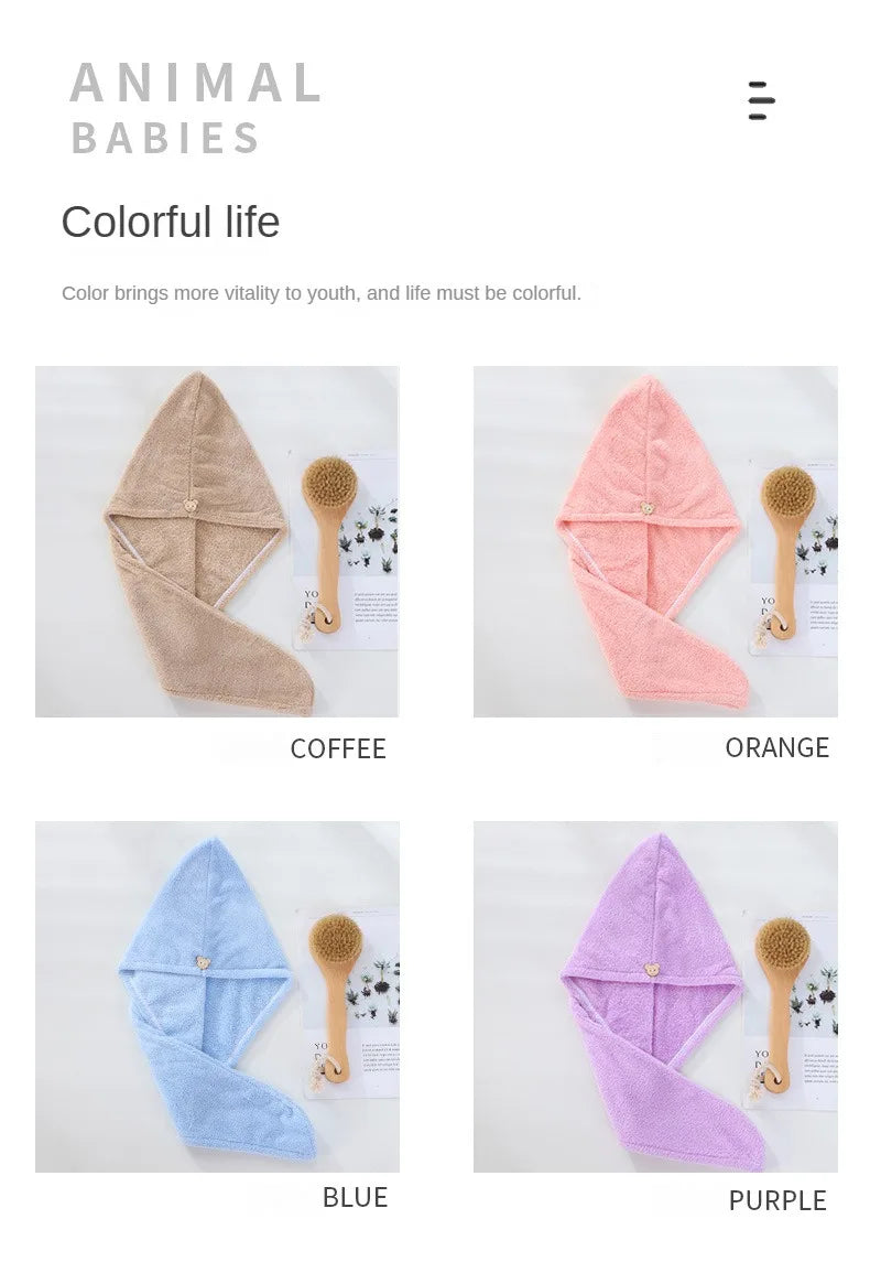 Dry Hair Cap Sports Towel Fiber Super Fine Adult Bath Towel