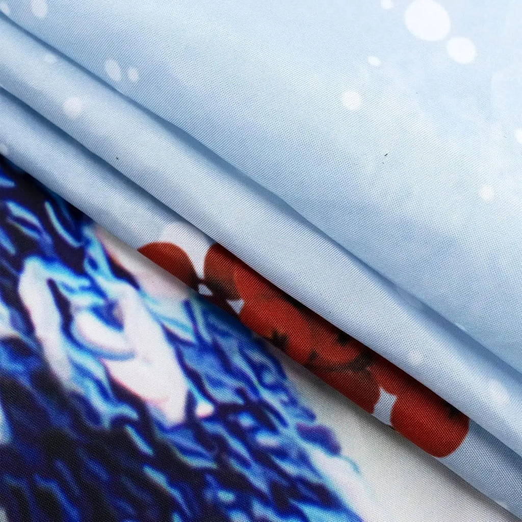 Winter Christmas Snowman Shower Curtains for Kids