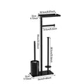 Toilet toilet floor standing paper holder with toilet brush storage
