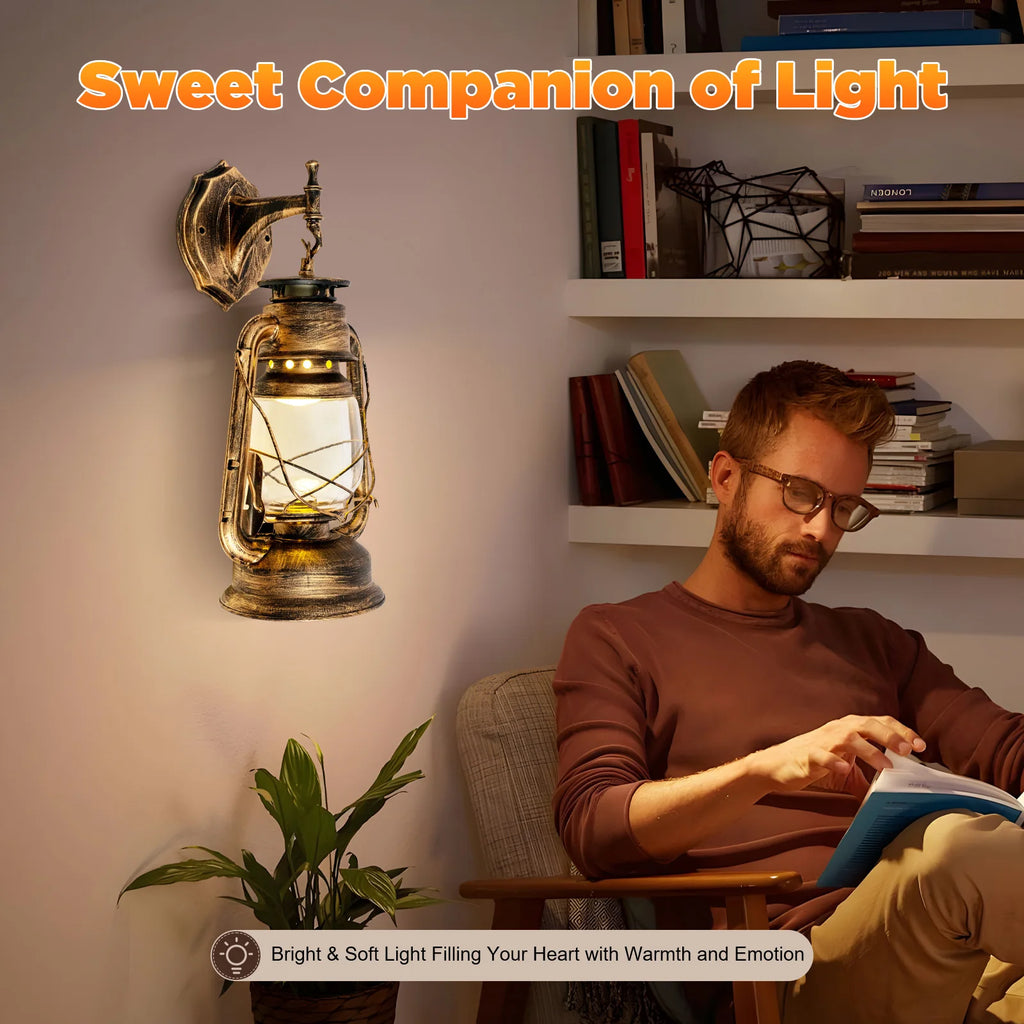 Wall Sconces Retro Antique Vintage Rustic Lantern Lamp