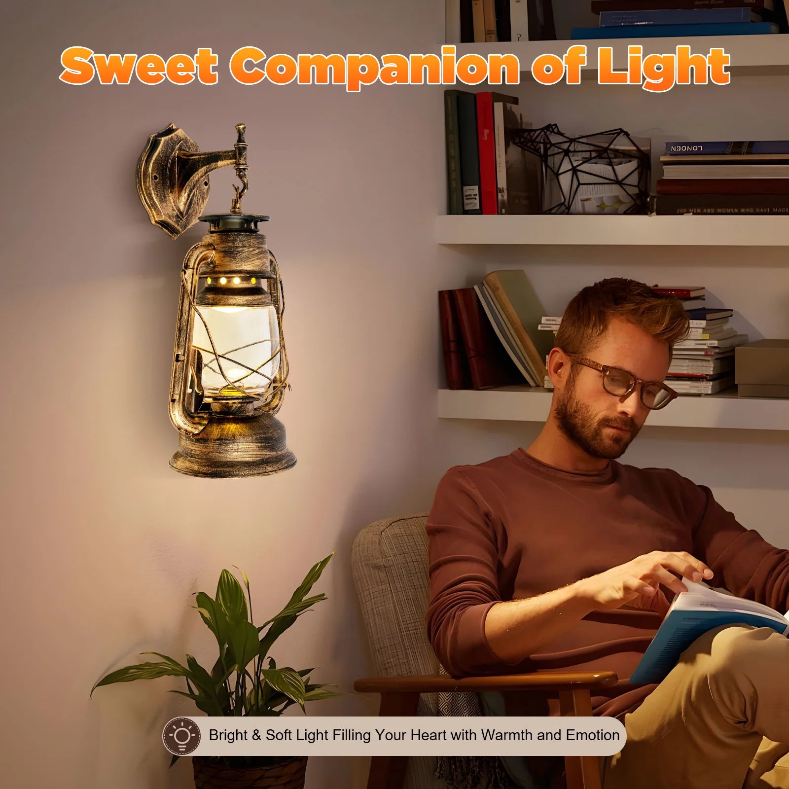 Wall Sconces Retro Antique Vintage Rustic Lantern Lamp