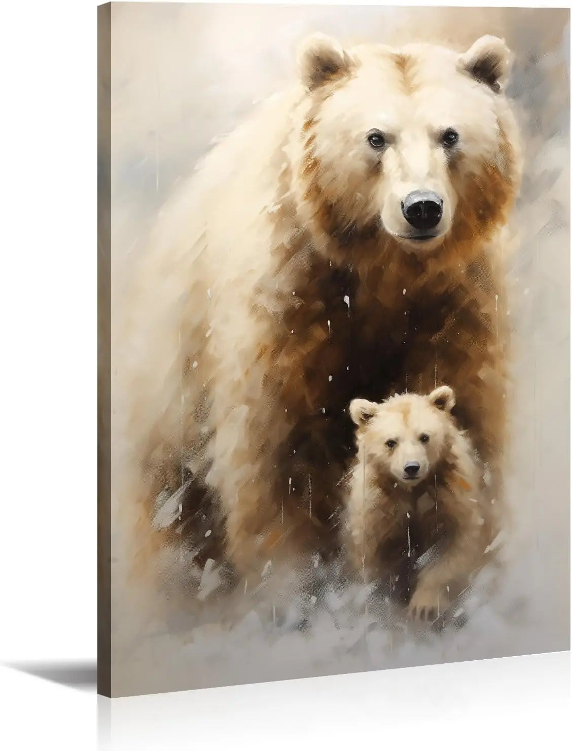 Large Lion Canvas Wall Art  Lion & Lioness with Red Rose Flower Picture