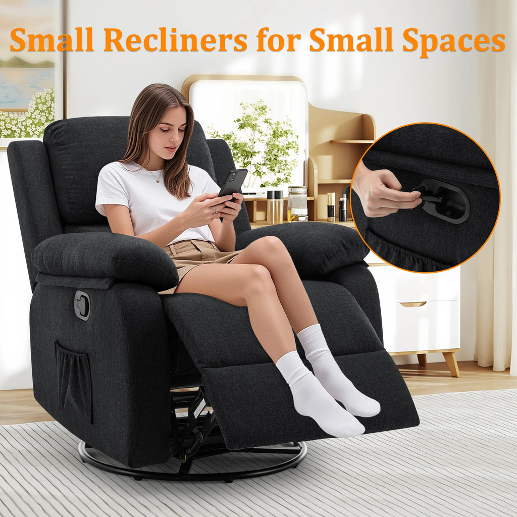 360 Swivel Small Rocker Chair