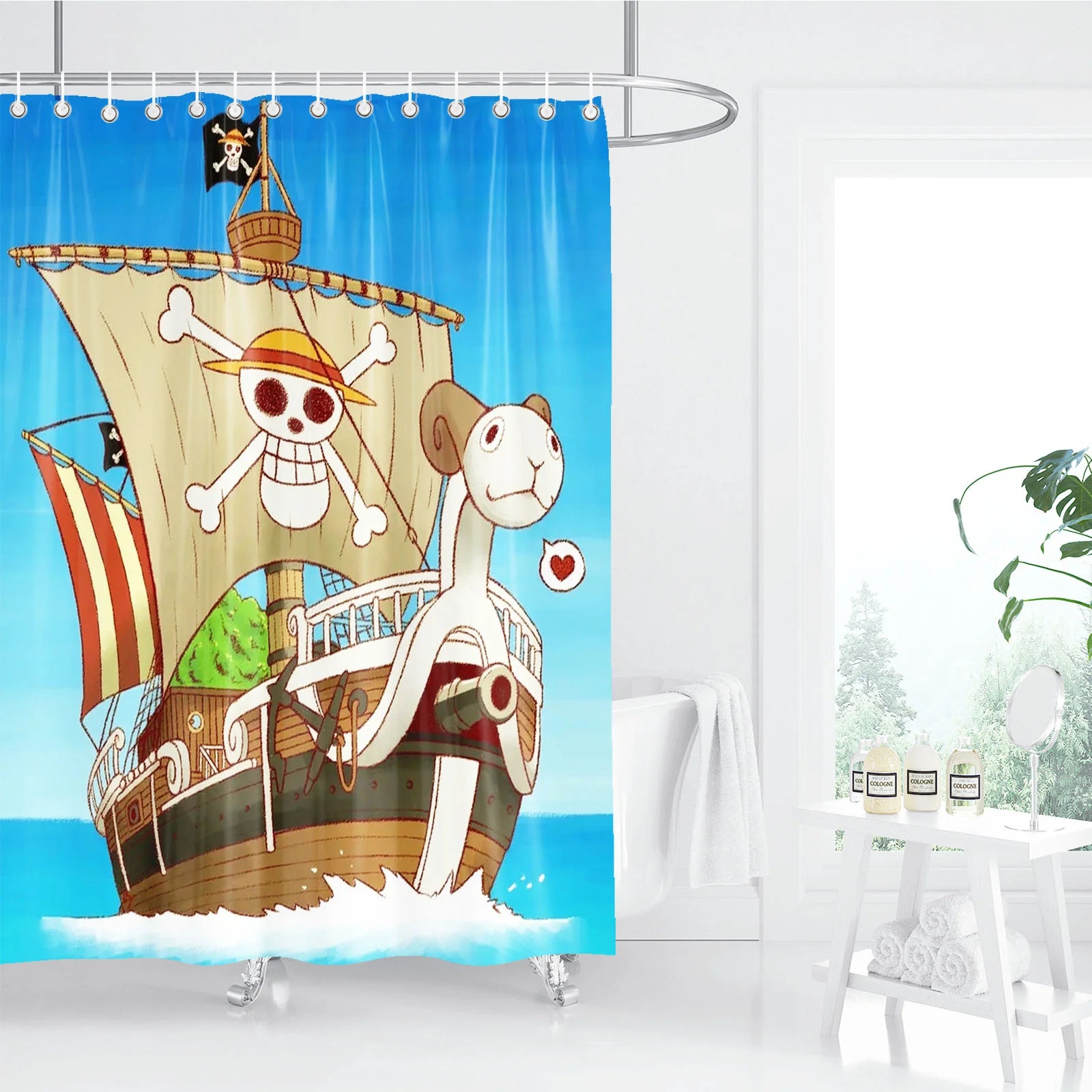 One Piece Anime Shower Curtain, Bathroom Accessories