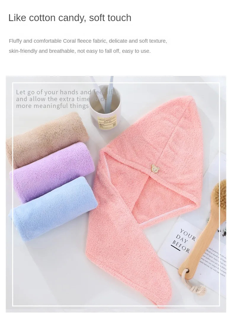 Dry Hair Cap Sports Towel Fiber Super Fine Adult Bath Towel