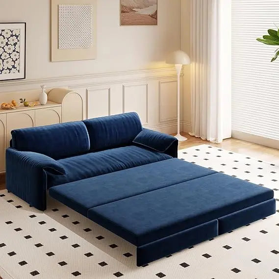 66" Queen Size Sofa Bed, 3 in 1 Convertible Pull Out Sleeper Sofa