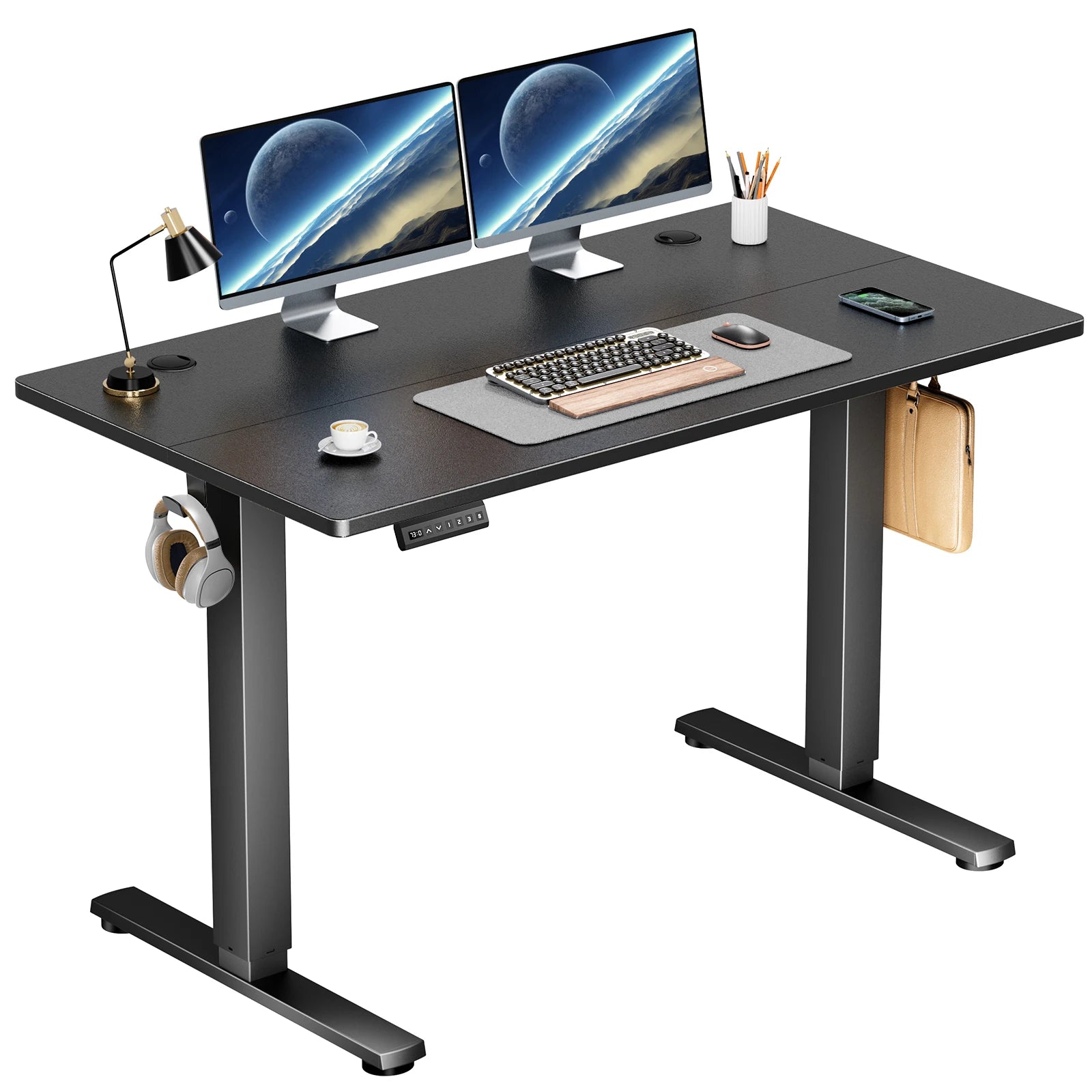 Electric Standing Desk Height Adjustable 40x24 Inch Stand Up Sit Stand Computer Desk
