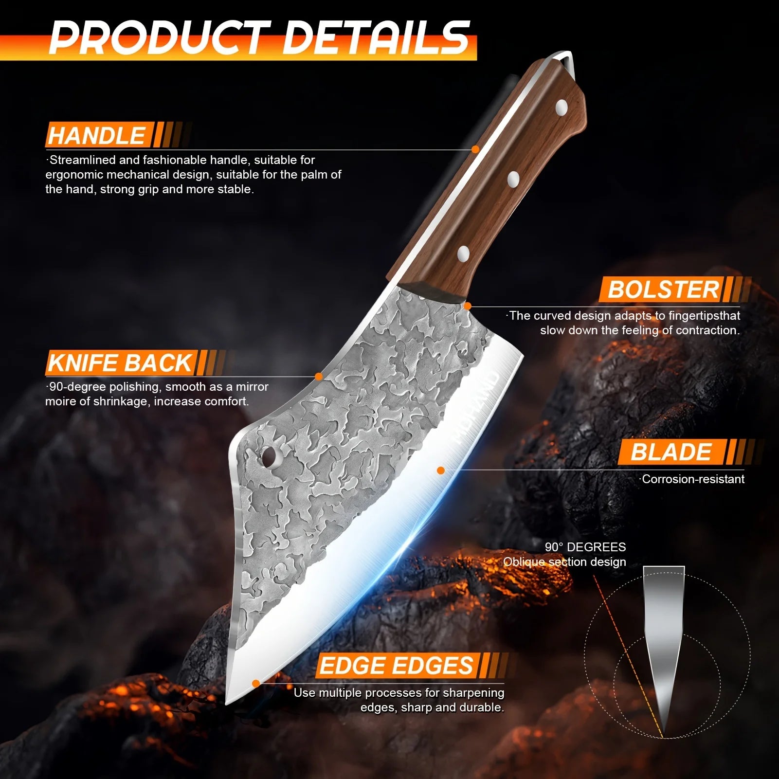 Ultra Sharp 14pcs Kitchen Chef Knife Set