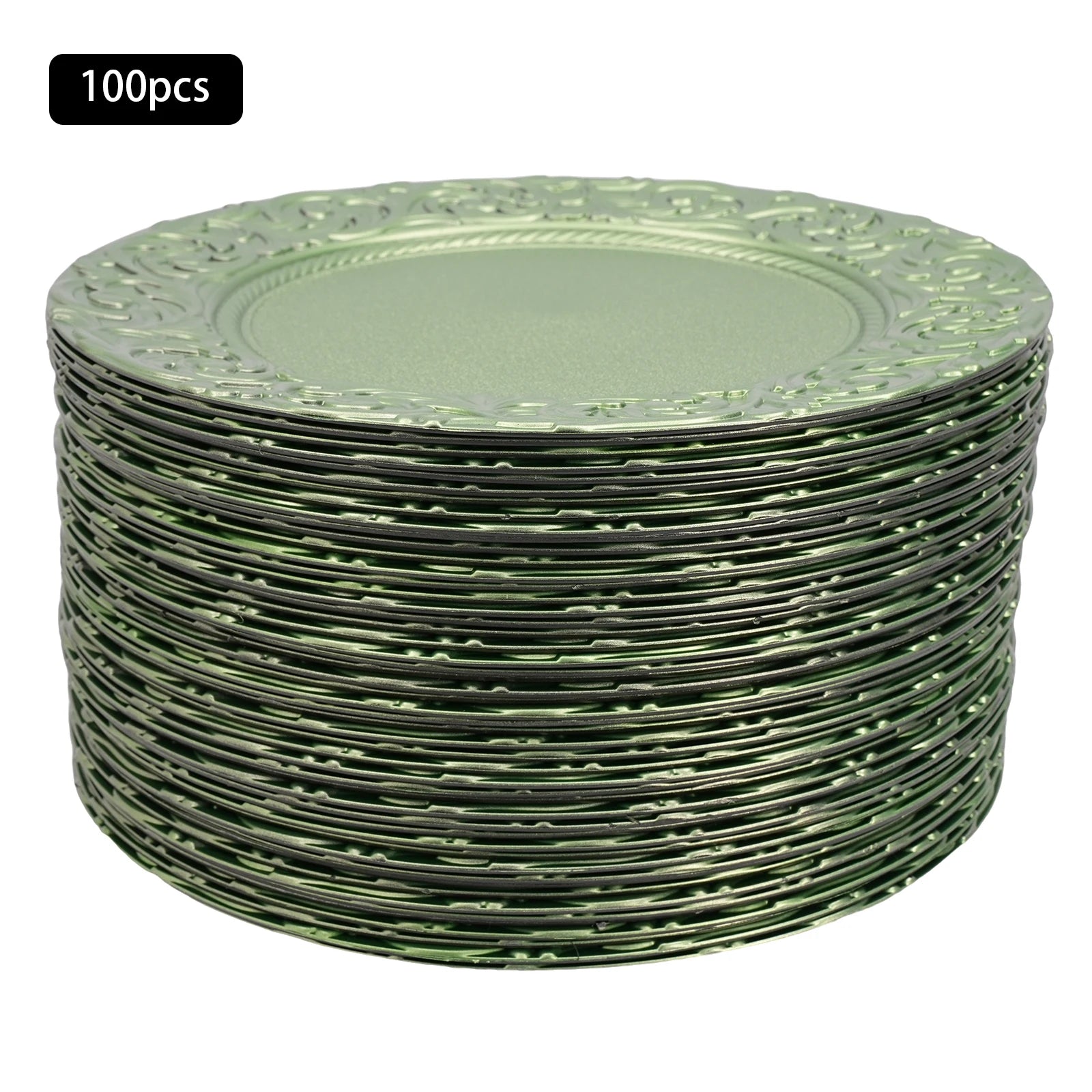 100PCS Charger Plates Set 13 inch Round