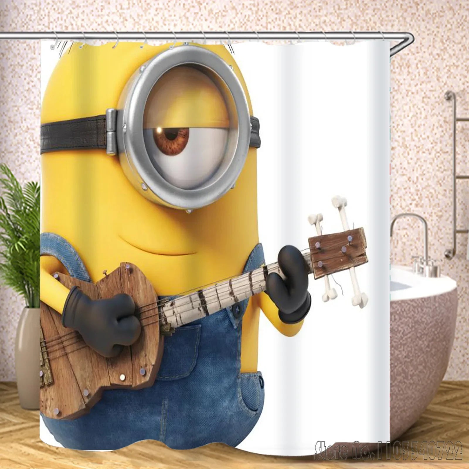 MINISO M-Minions Cartoon Colorful Shower Curtain 1pcs