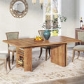 Farmhouse Dining Table for 6 to 8, 63-Inch Rectangular Kitchen Table