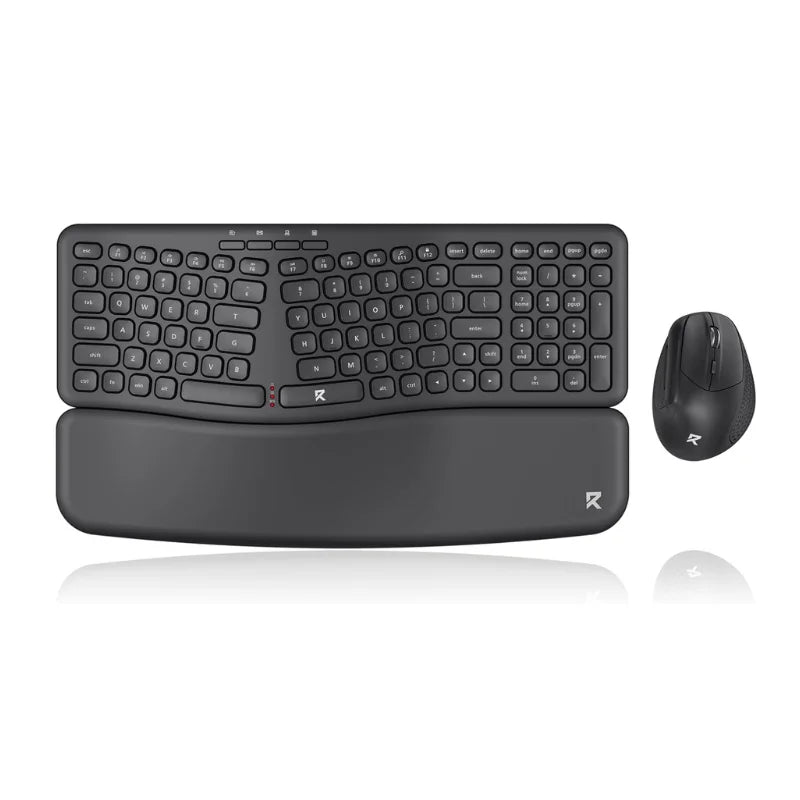 Wireless Keyboard and Mouse Combo, 108 Keys 2.4Ghz Wireless Low-Profile Membrane Keyboard